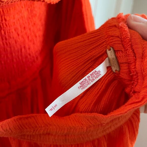 Free People Endless Summer Extratropical Maxi Dress Size Small Orange - Picture 7 of 13